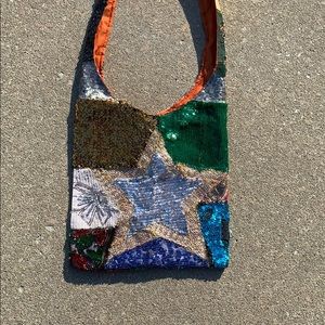 Star sequence hobo purse
